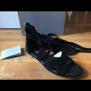 Louise et Cie black suede gladiator flat sandals